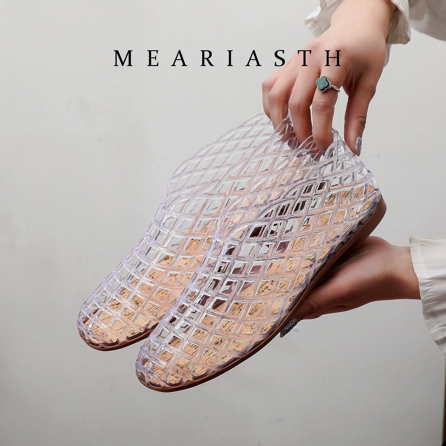 Breathable Hollow Jelly Slip On Casual Flats for Women