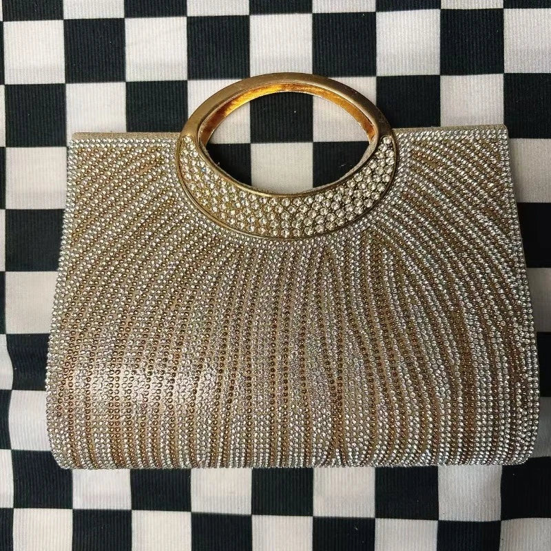 New Dinner Women's Bag Fashionable Diamond-encrusted Mini Women's Shoulder Bag Luxury Brand Shiny Banquet Party Bag for Women