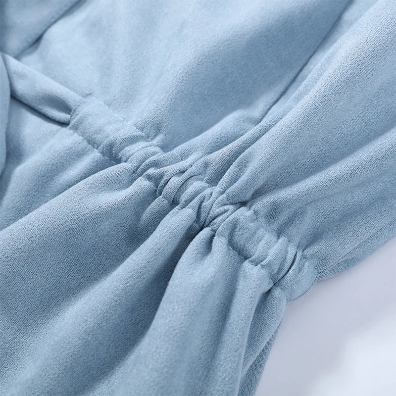 Lightweight Faux Suede Stand Collar Jacket for Women