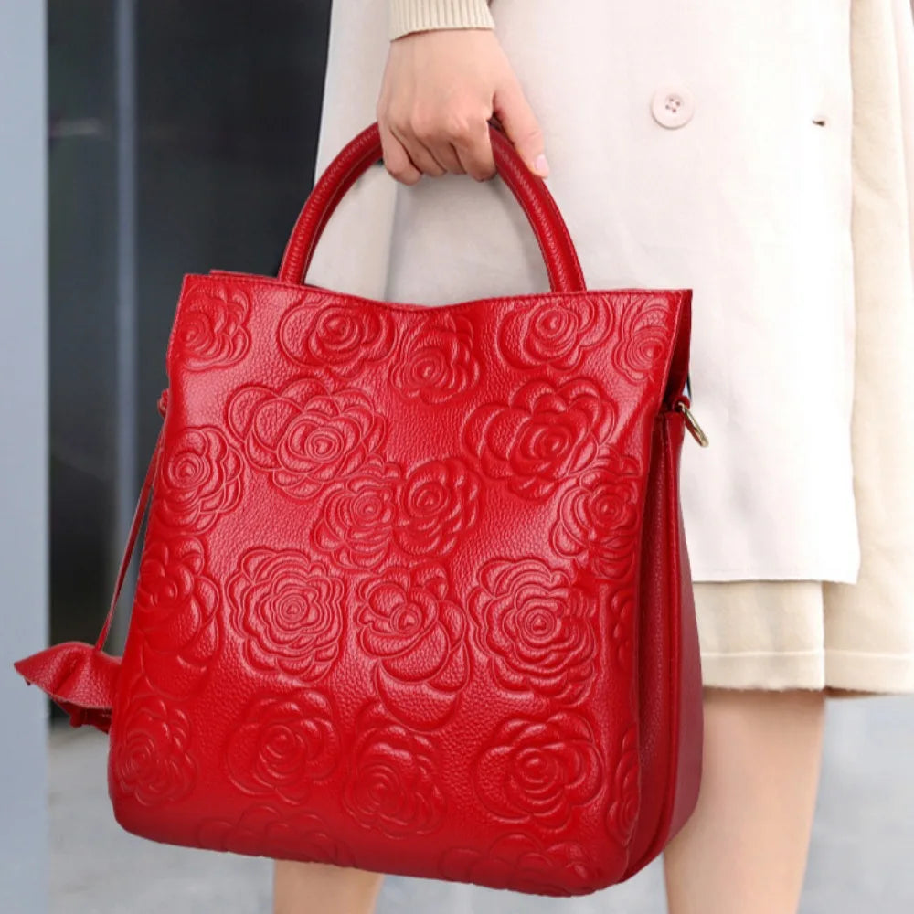 Elegant Camellia Tote Bag With Large Capacity for Women