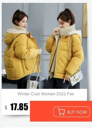 Warm Oversized Hooded Cotton Puffer Parka for Women