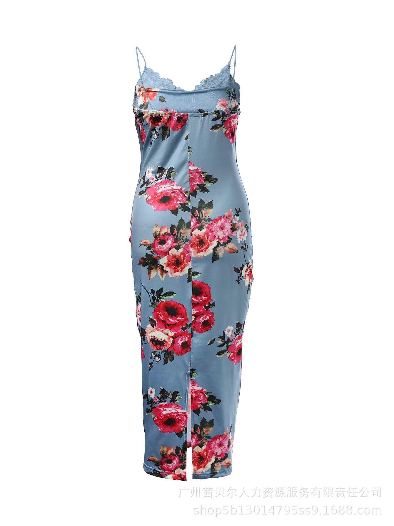 Lace Spliced Detail Camisole Dress