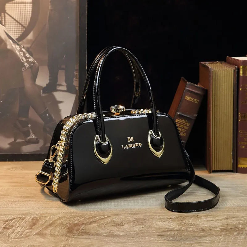 Leopard Print Faux Leather Shoulder Bag