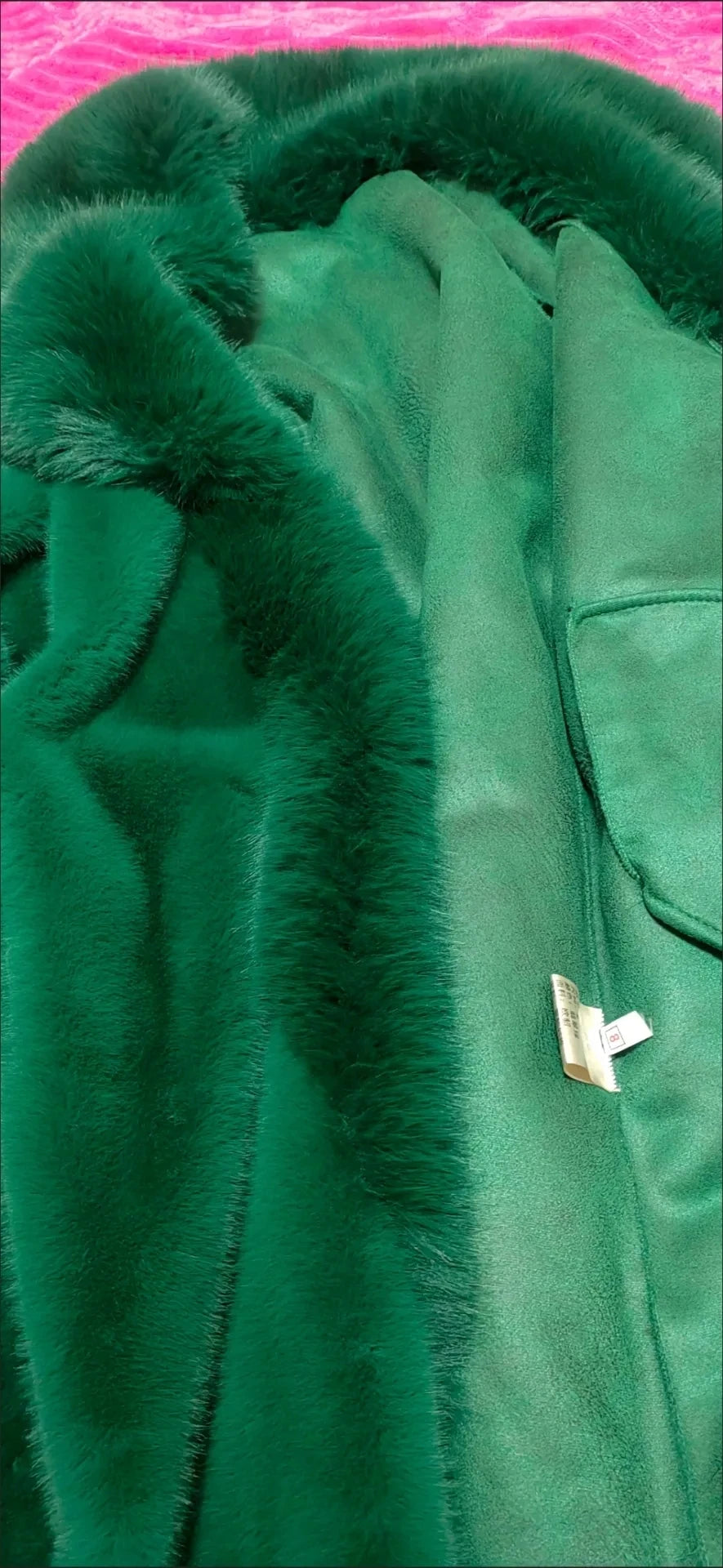 Faux Fur Coat for Women,Covered Button Jacket,Turn-down Collar Oversize,Thicken Warm,Female Clothes,New,Winter,2026