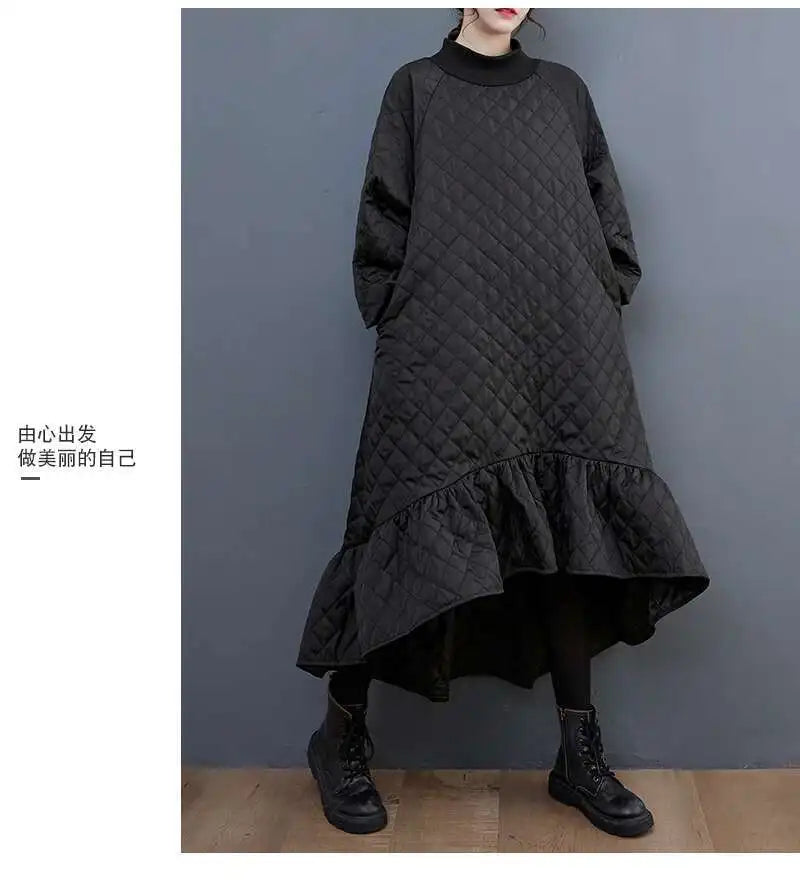 Loose Fishtail Mid-Calf Dress