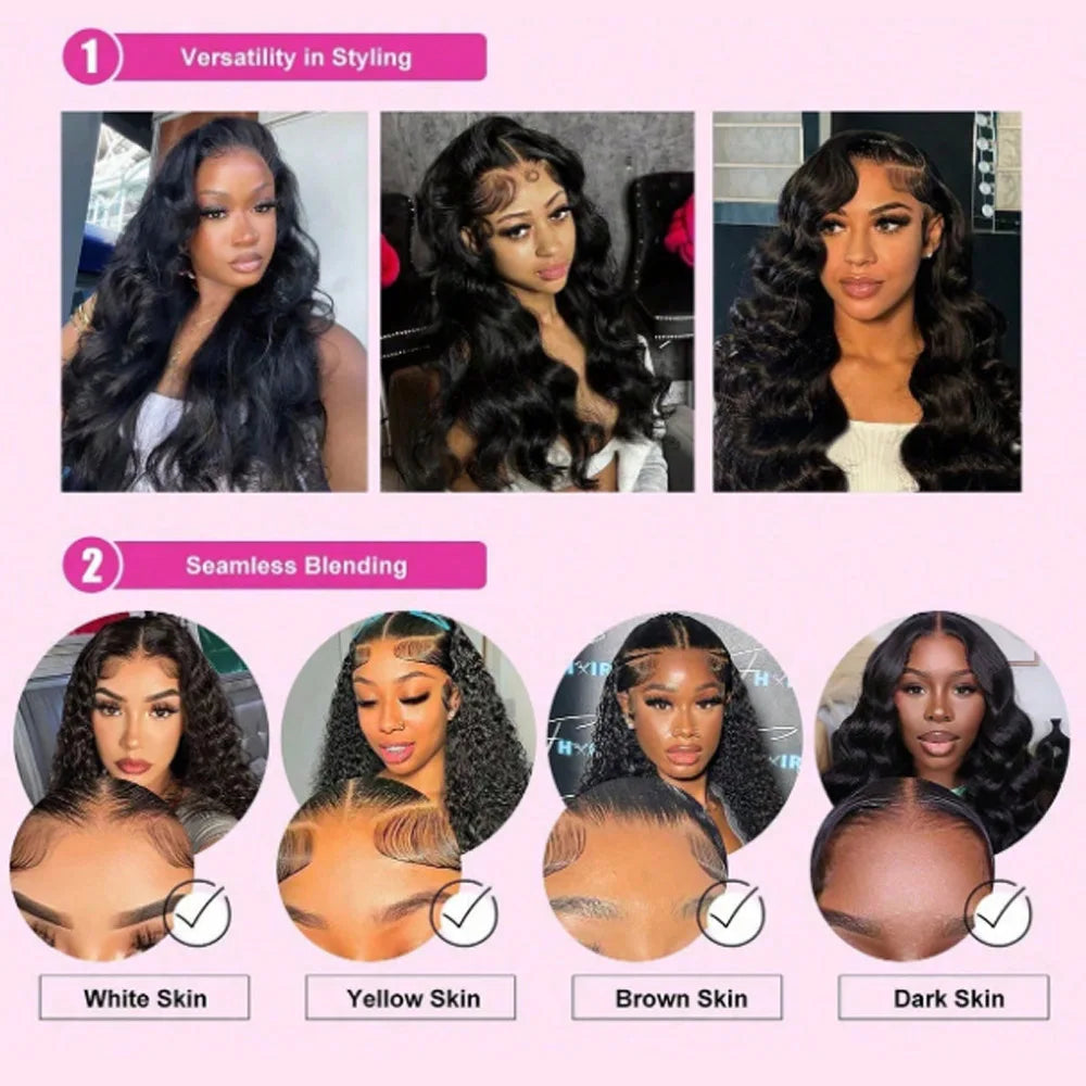 Transparent Glueless Body Wave Lace Front Wig for Women