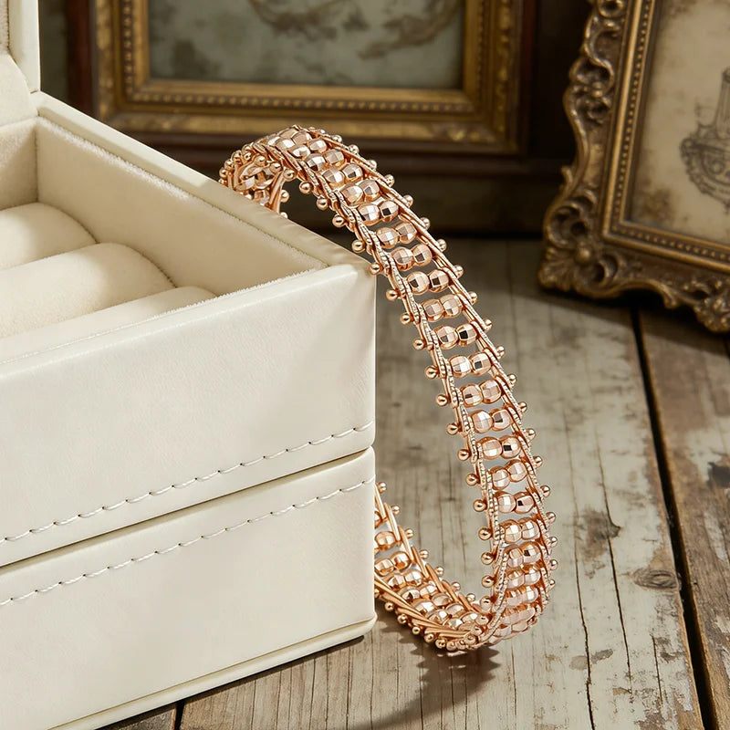Elegant Rose Gold Tone Chain Link Bracelet for Women