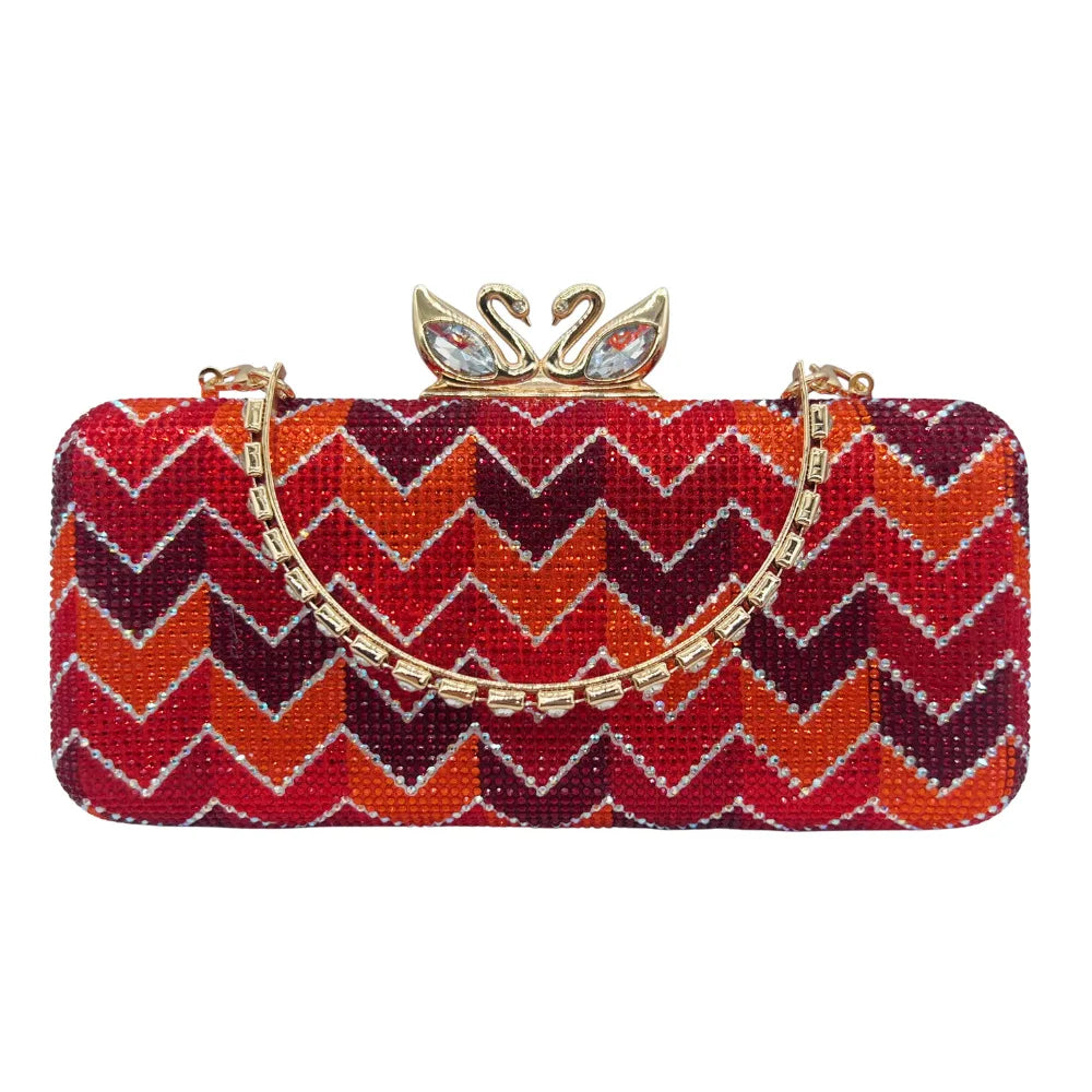 Shiny Rhinestone Clutch Handbag for Women Party Occasions