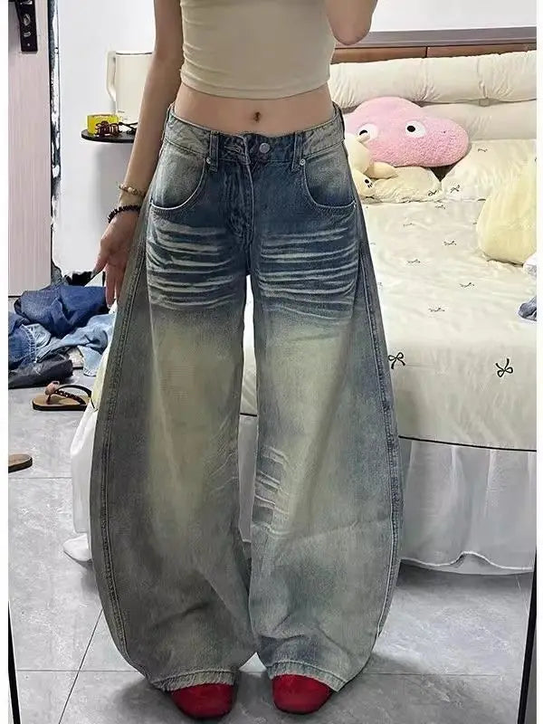 Low Waist Y2K Wide Leg Jeans