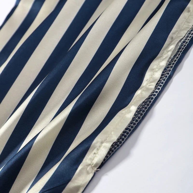 Striped Strapless Maxi Dress Set With Detachable Shawl for Women
