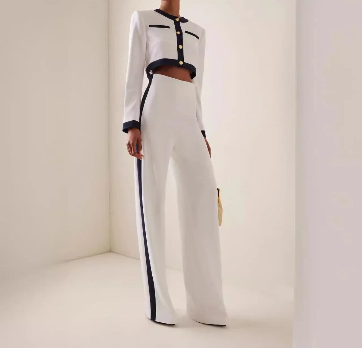 Elegant Long Sleeve Blazer and Trousers Suit Set for Women