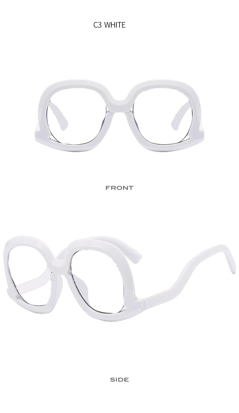 Oversized Colorful Blue Light Reading Glasses for Women