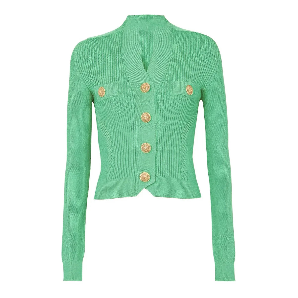 High-end Spring and Autumn New Fashion Women's Knitted Jacket Slim Elegant Commuter Knitted Top Cardigan Hidden Button Sweater