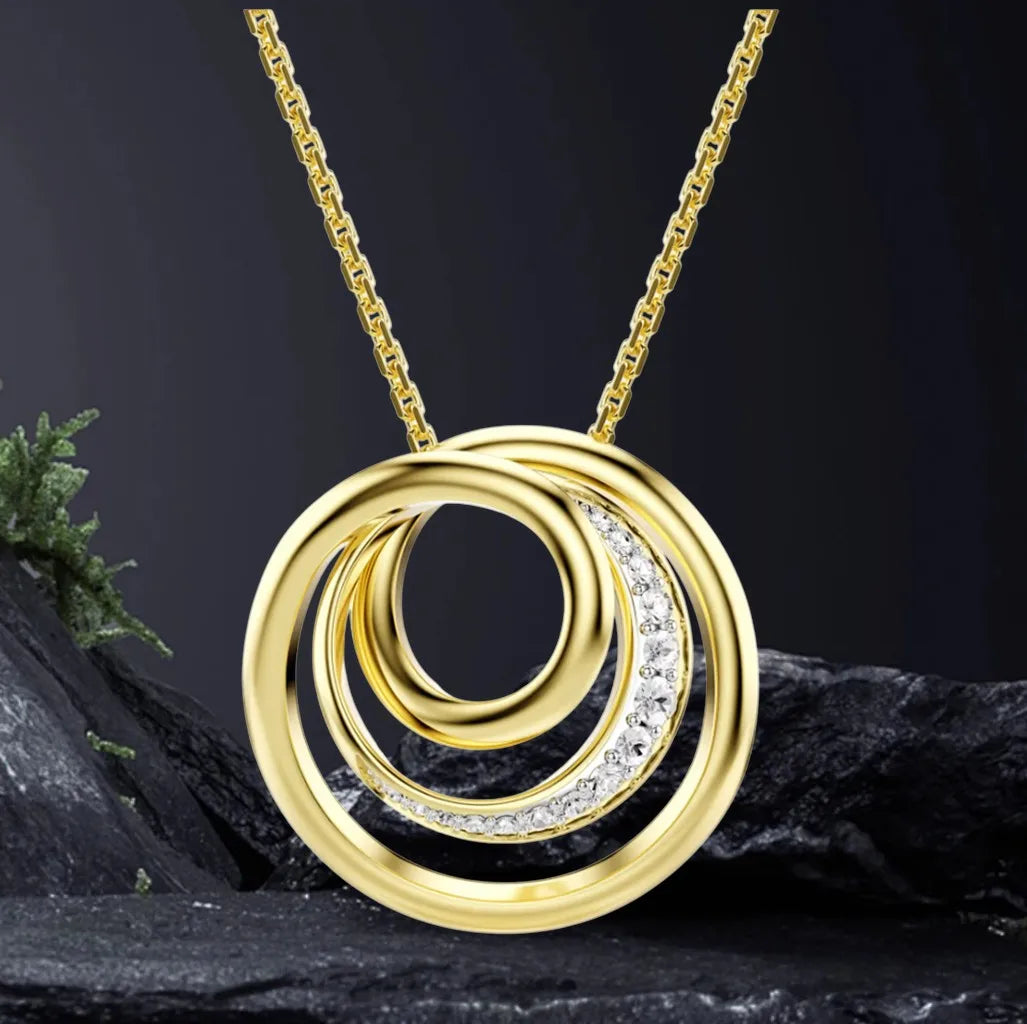 Elegant Silver Crystal Necklace and Earring Set for Women