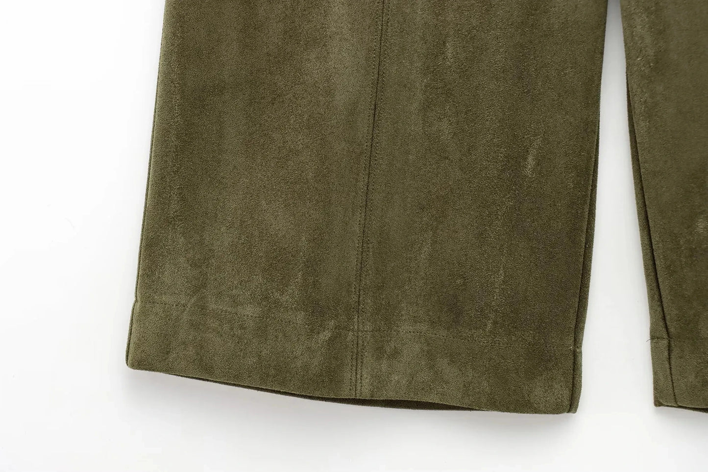 Retro Suede with Zipper Short Jacket Set for Women