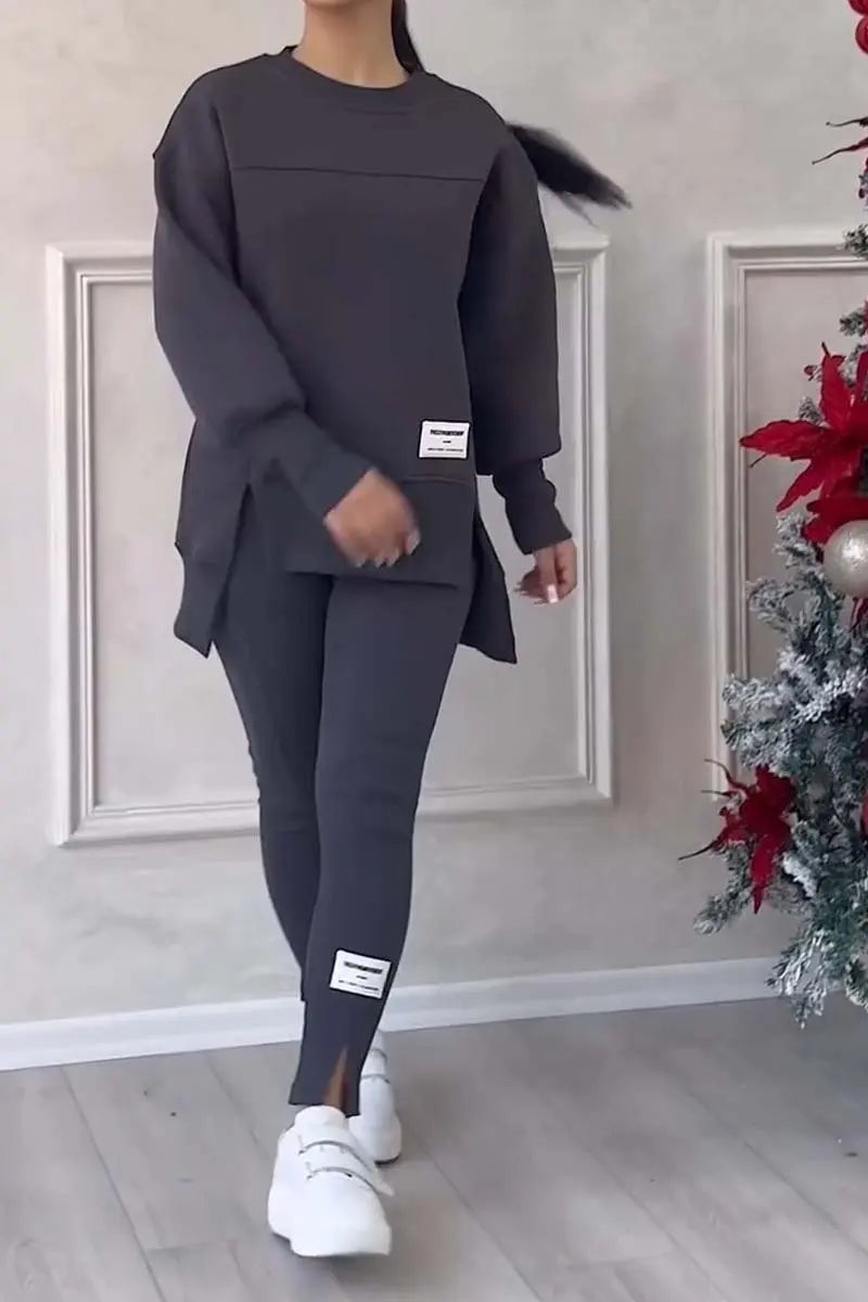 Elegant Autumn Two Piece Sweatshirt Set