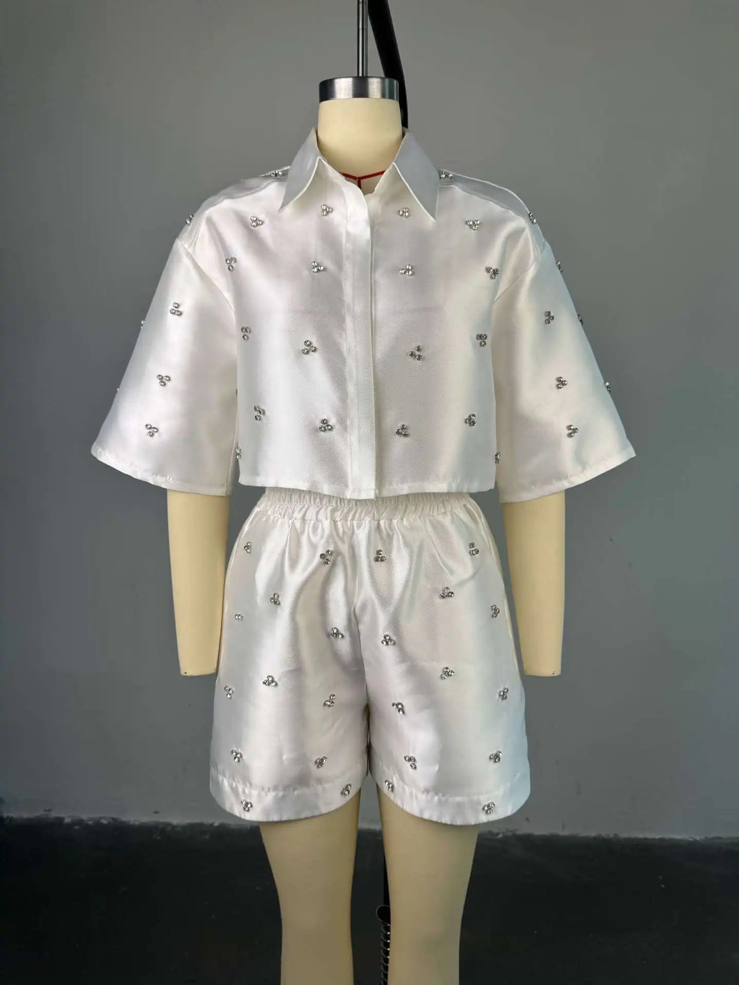 Three Quarter Sleeve Top Two Piece Set