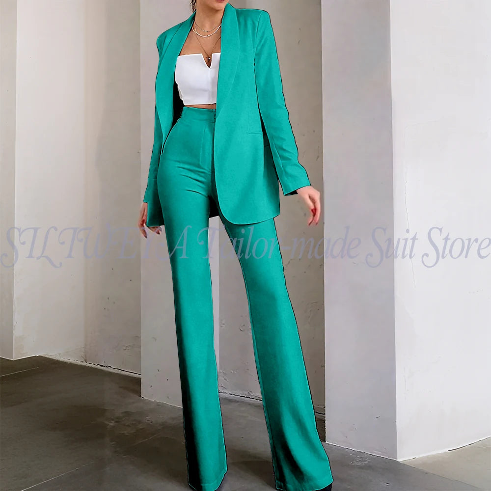 Classic Sophisticated Single Breasted Pants Set for Women