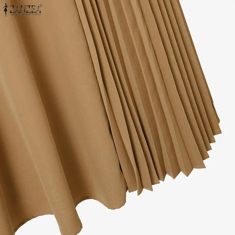 Boatneck Crop Top and Pleated Skirt Set