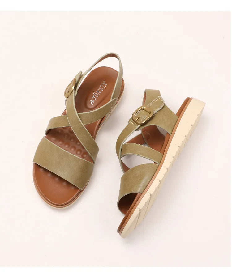 Summer Lightweight Single Strap Wedge Sandals for Women