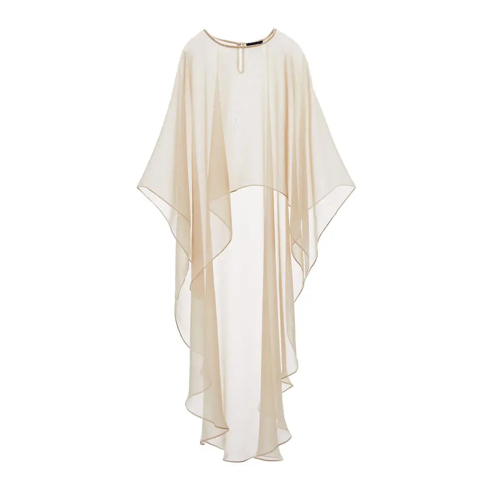 Elegant Lightweight Asymmetric Tulle Summer Blouse For Women