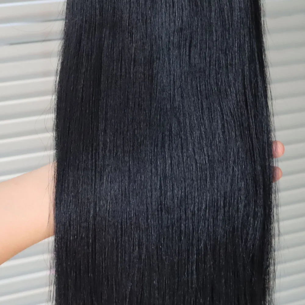 Light Yaki Virgin Human Hair Weaving Bundles for Women