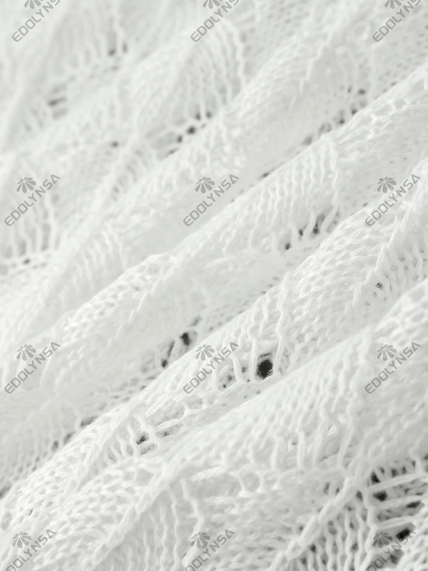 Sexy Frill Big V Neck Hollow Out Long Sleeve Maxi Dress Summer 2025 Feminine Swimwear Bikini Cover Up Women Holiday Outfits K221