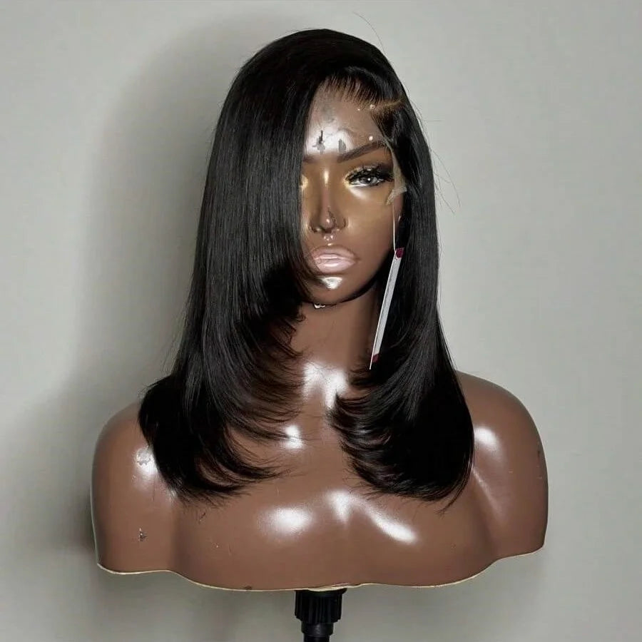 Short Straight Bob Lace Closure Wig With Baby Hair For Women