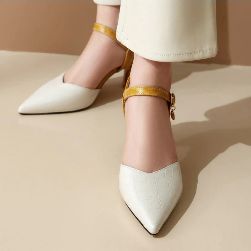 Stylish Buckle Strap High Heel Sandals