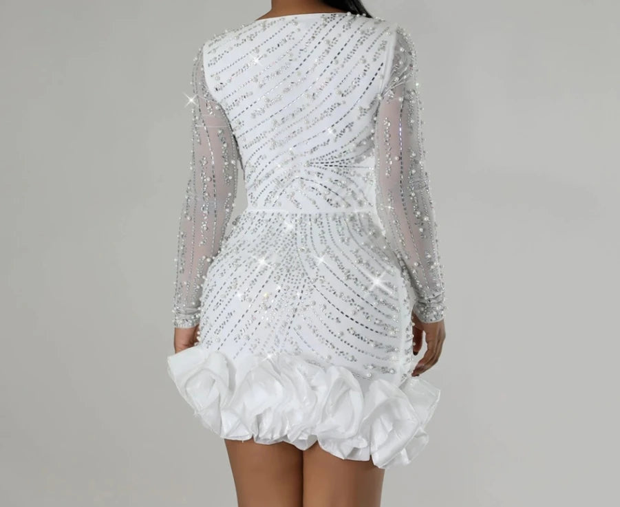 Rhinestone Mini Dress