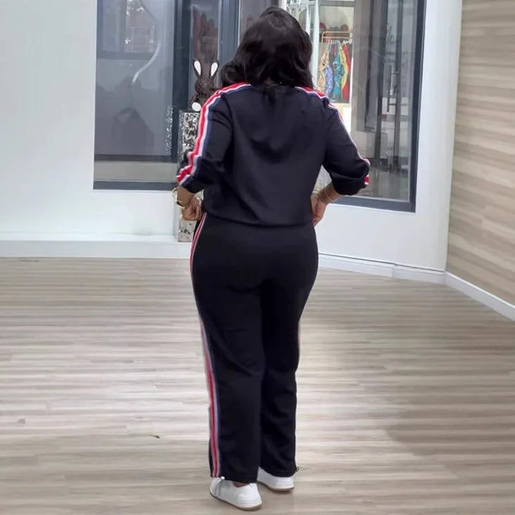 Casual Matching Two-Piece Jogger Tracksuit Set for Women