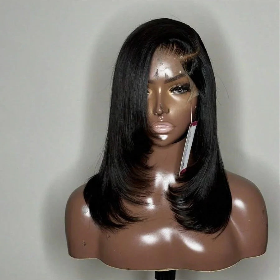 Short Straight Bob Lace Closure Wig With Baby Hair For Women