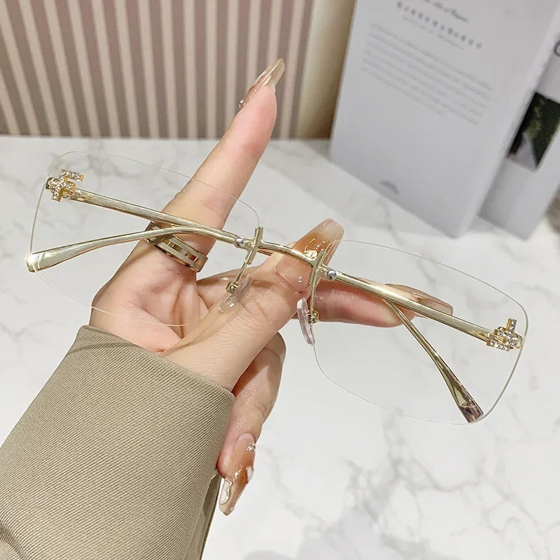 Rimless Square Fashion Sunglasses