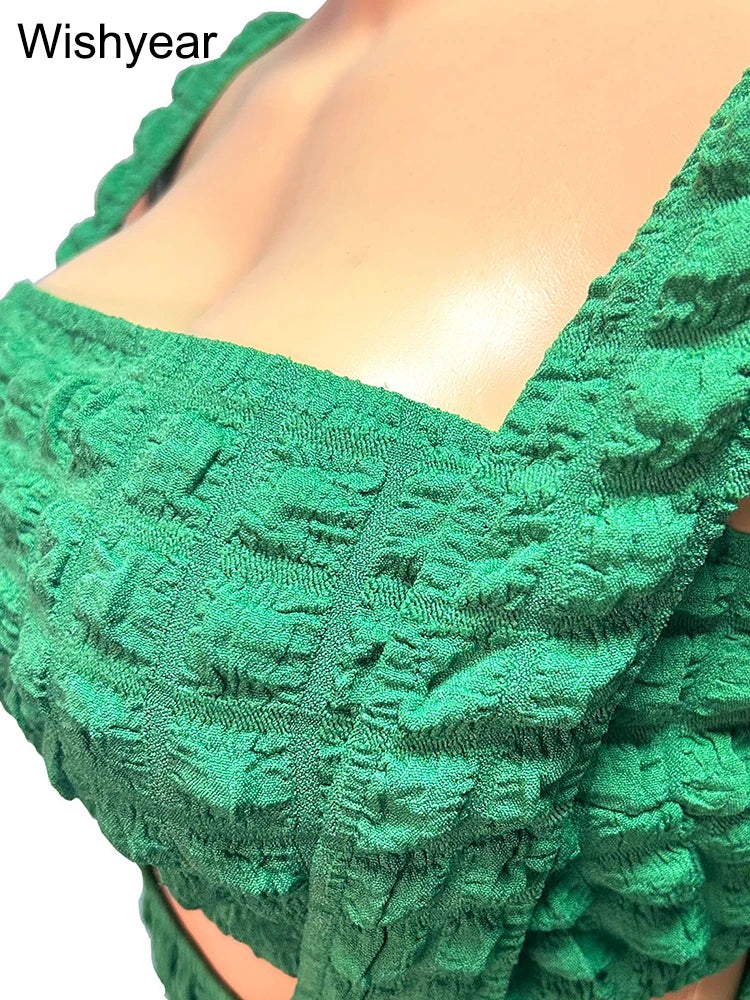 Cutout Crop Top Two Piece Set