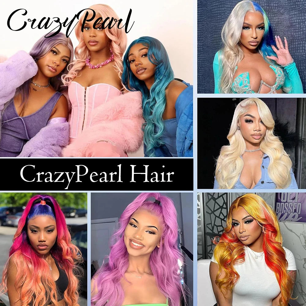Long Blonde Body Wave HD Lace Front Human Hair Wig for Women