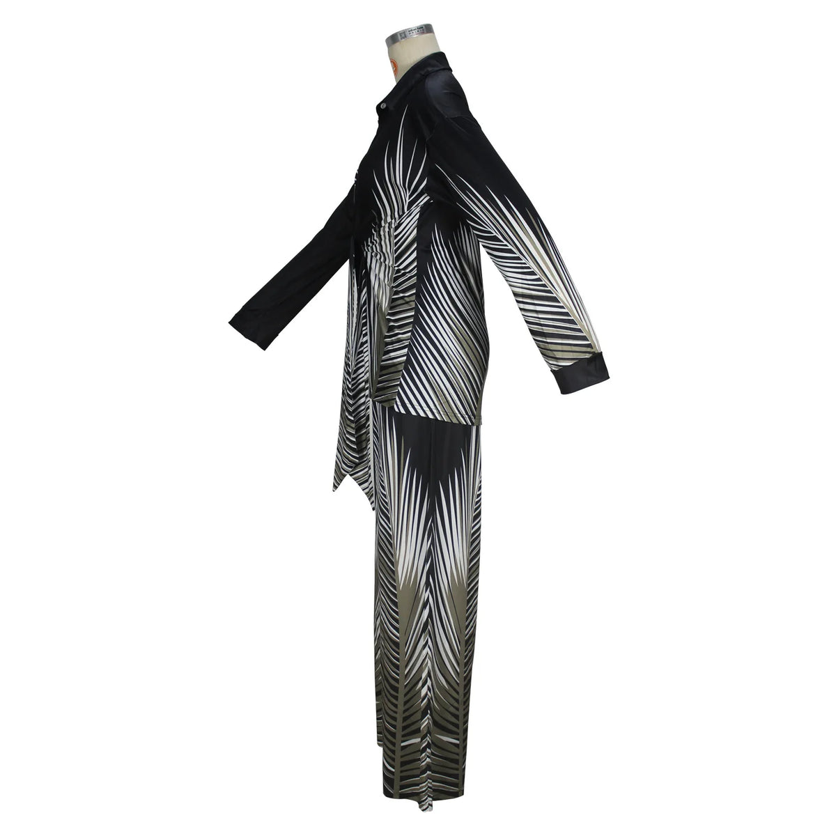 Striped Blouse And Pants Two Piece Outfit Set for Women