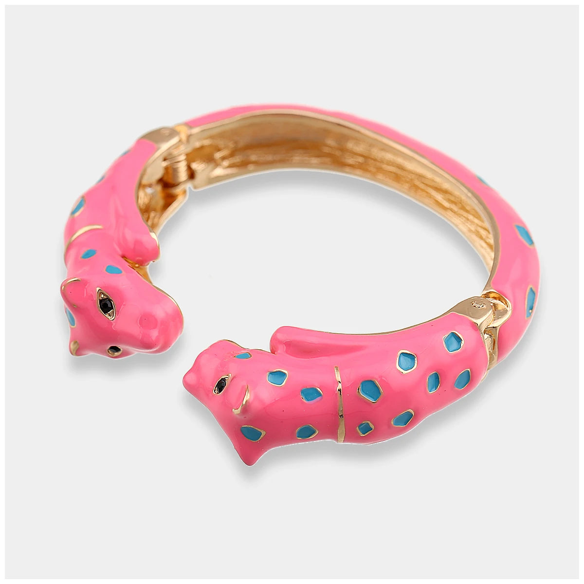 Fashion Colorful Double Leopard Cuff Bracelet for Women