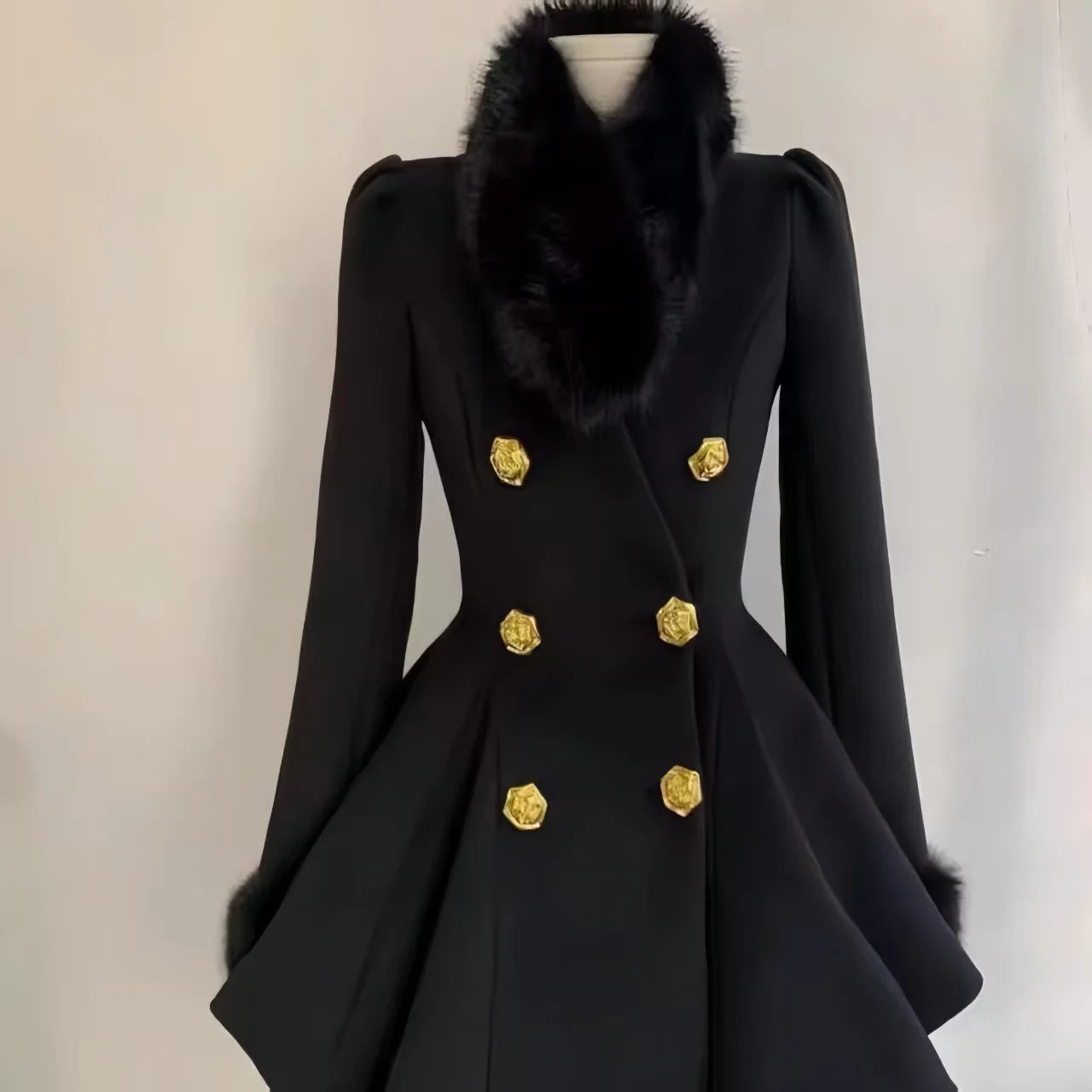 New Elegant Small Fragrance Celebrity Loose Coat Moda Woolen Winter French Style Vintage Blends Slim Waist Mid-length Outwear