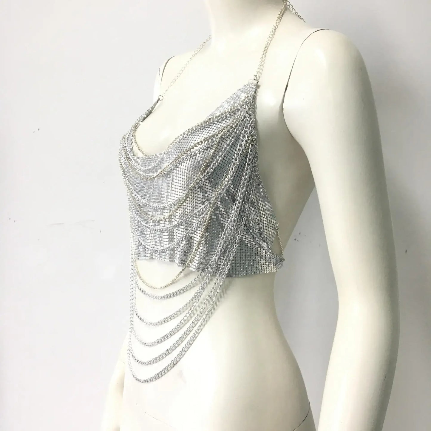 Sexy Tops Woman Streetwear Fashionable and Versatile Multi-layer Chain Y2k Sleeveless Strap Vest for Female Summer 2025 New