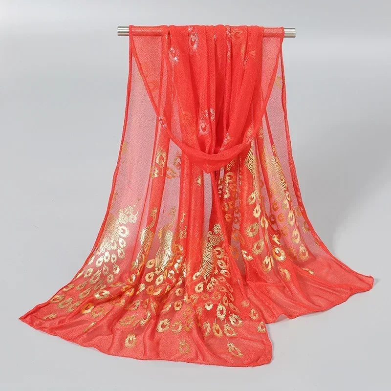 Oversized Chiffon Sun Protection Beach Wrap Scarf for Women
