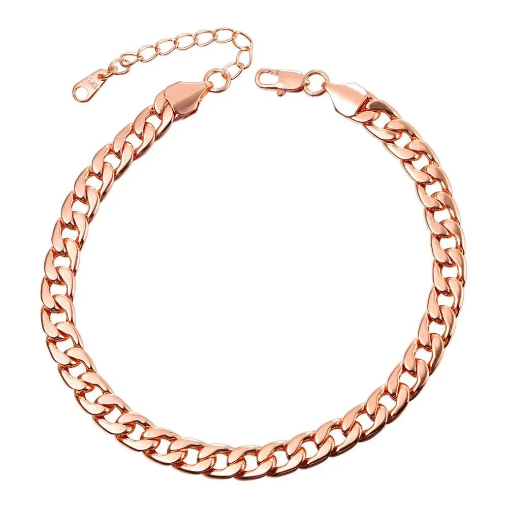 Waterproof 7mm Cuban Chain Anklet