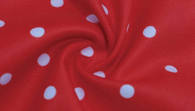 Elegant Polka Dot V Neck Puff Sleeve Mini Dress for Women