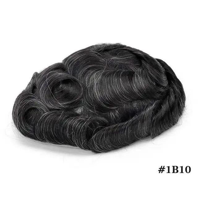 Natural Remy Hair Thin Skin Toupee Hair System for Men