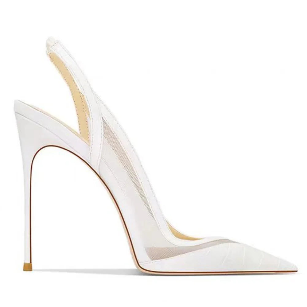 Elegant Pointed Toe Narrow Band Buckle Pumps for Women