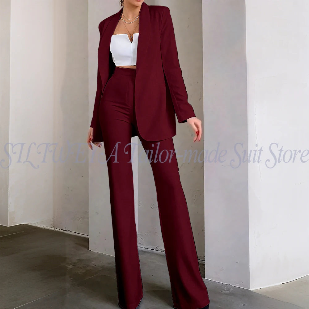 Classic Sophisticated Single Breasted Pants Set for Women