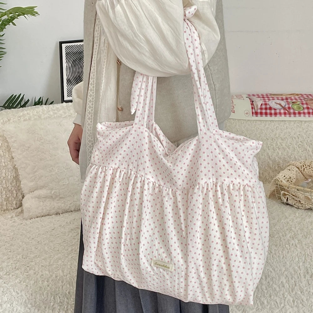 Casual Large Capacity Belted Canvas Tote Bag for Women