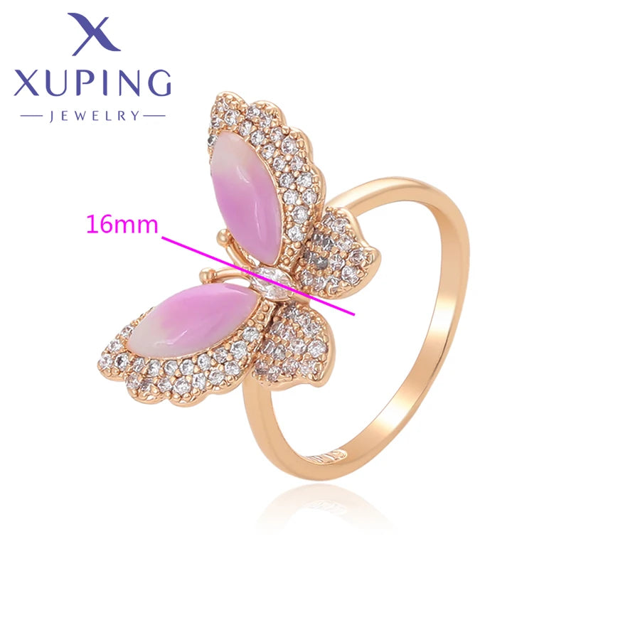 Gold Plated Butterfly Statement Ring