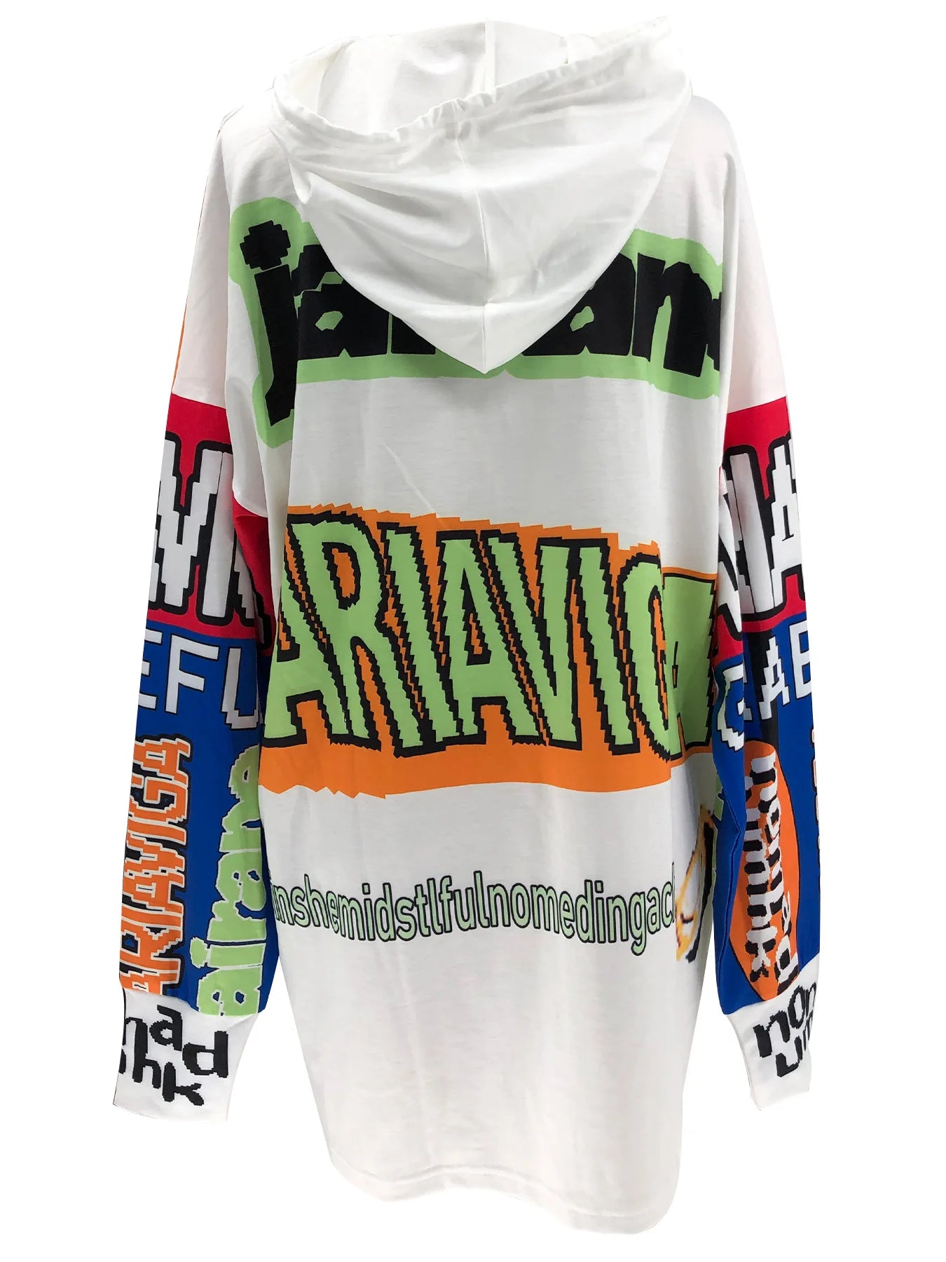 FAGADOER Spring New Retro Letter Printing Sweatshirts Women Long Sleeve Drawstring Loose Hoodie Top Fashion Female Streetwear