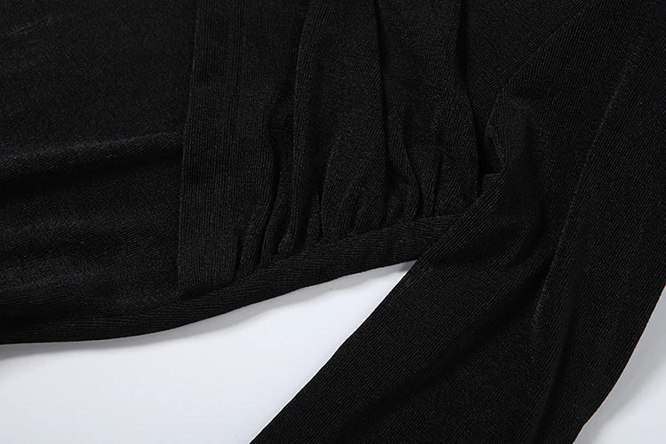 Elegant Ruched Backless Turtleneck Maxi Dress for Women