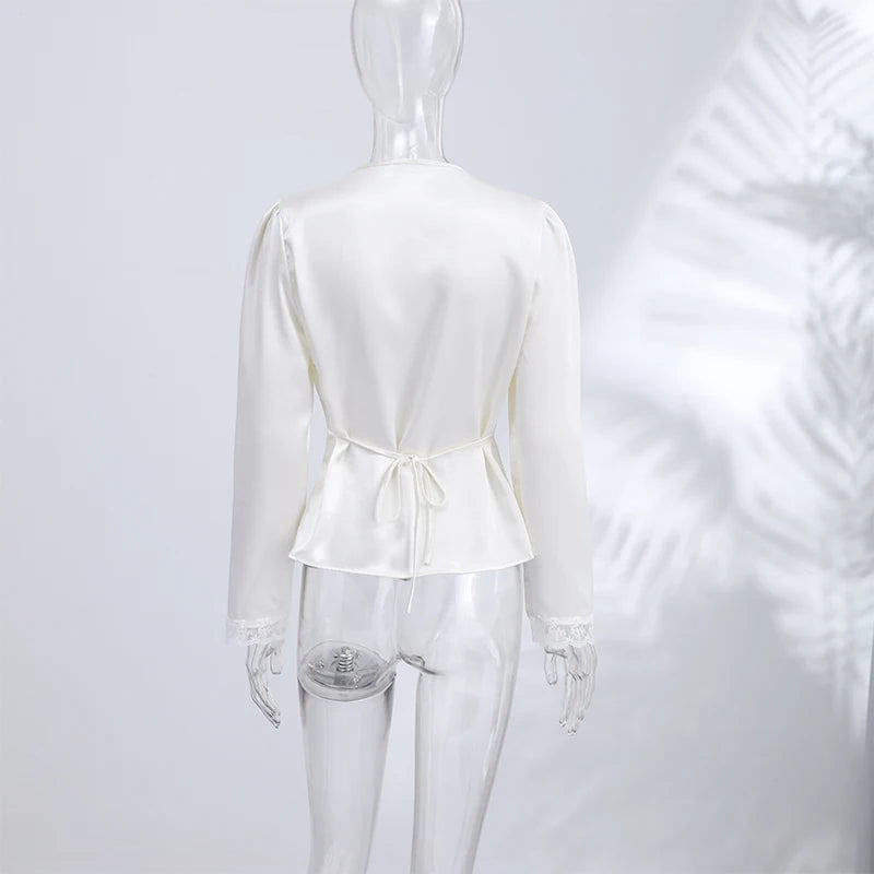 Lapel Jacket and Ruffle Hem Shorts Two-Piece Set for Women